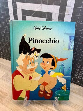 Disney - Pinocchio Book - Vintage 1986